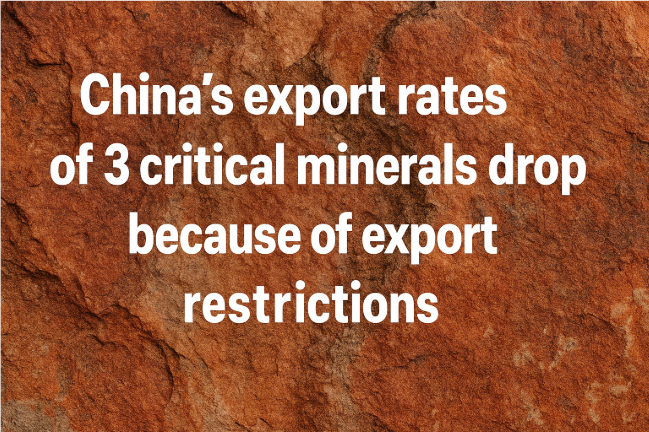 China’s Export Rates of 3 Critical Minerals Drop Because of Export Restrictions